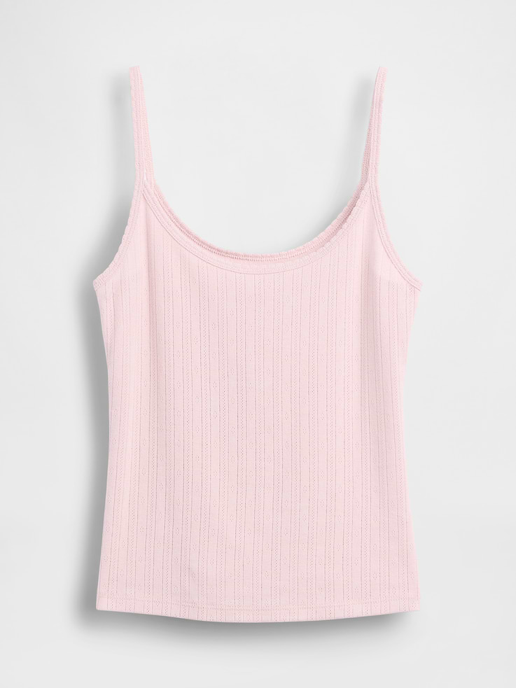 Image number 4 showing, Pointelle Crop Cami