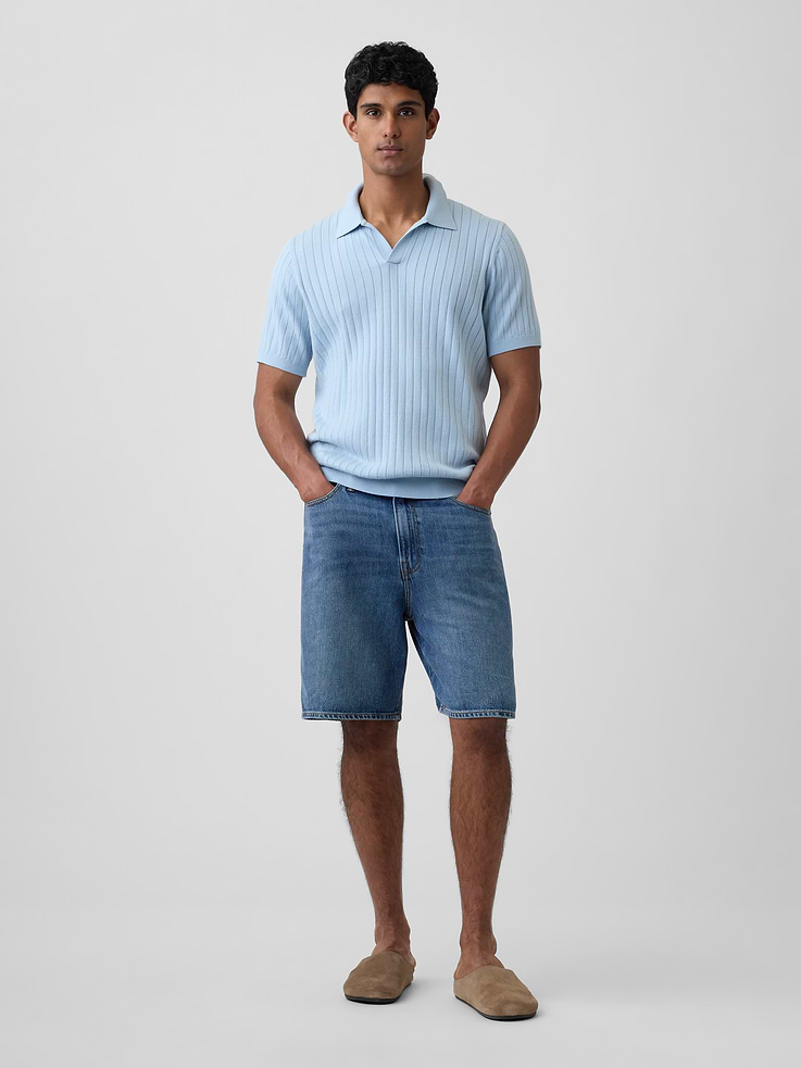 Image number 3 showing, Ribbed Johnny Collar Polo Shirt