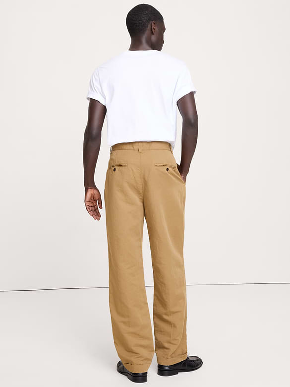 Archive Reissue Pleated Italian Linen-Cotton Pant