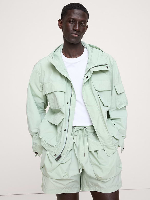 Relaxed Multi-Pocket Flight Jacket