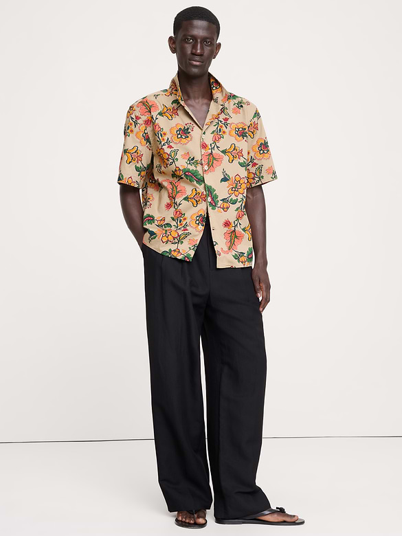 Relaxed-Fit Cotton Poplin Resort Shirt