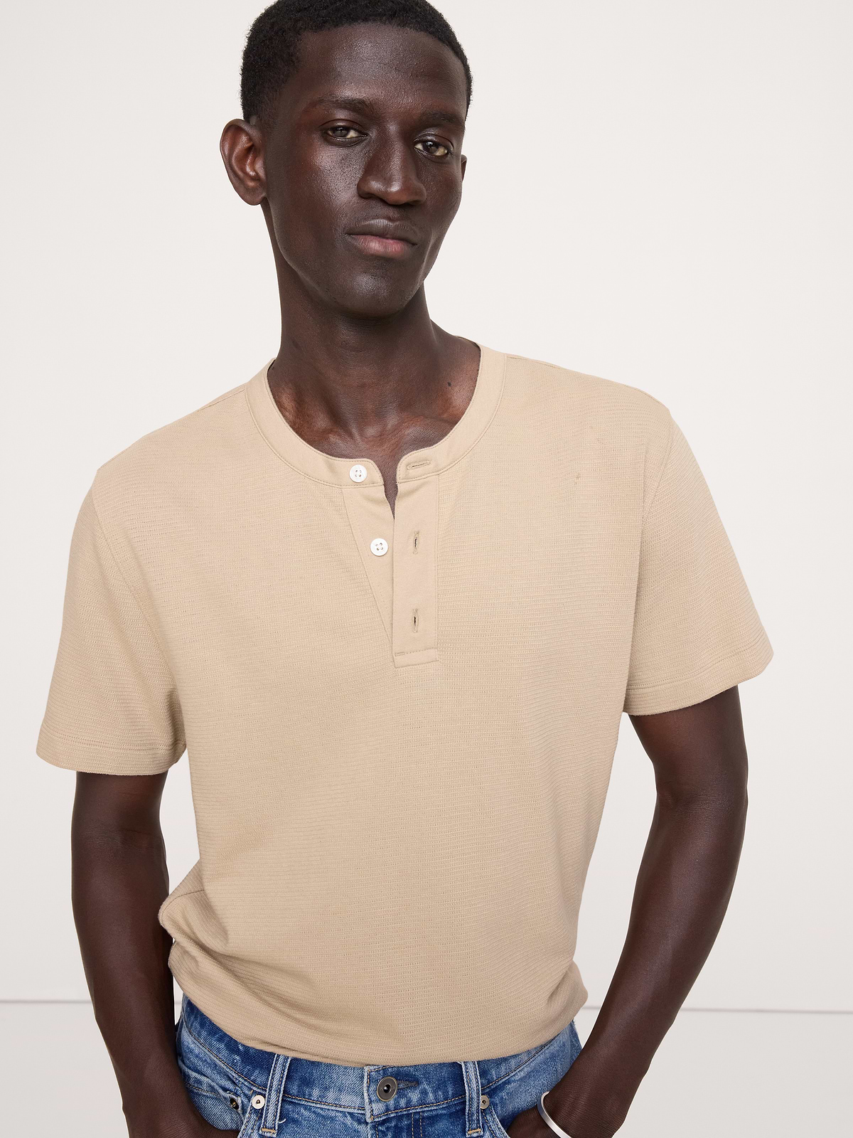Mesh Henley T-Shirt