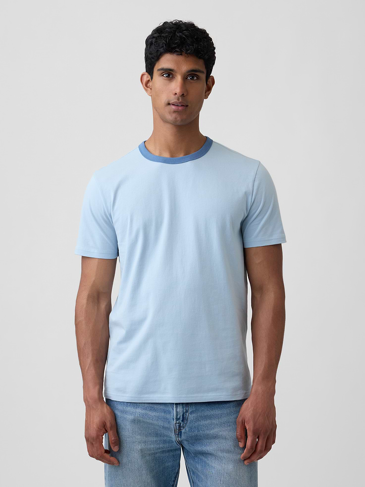 Image number 1 showing, Everyday Soft Ringer Crewneck T-Shirt