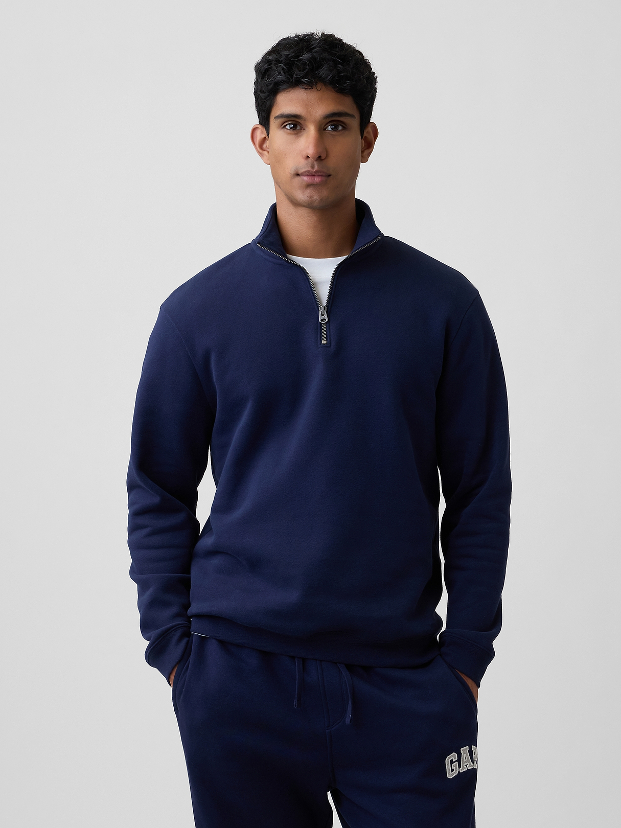 Adult Relaxed Quarter-Zip Fleece Sweatshirt | Gap Factory