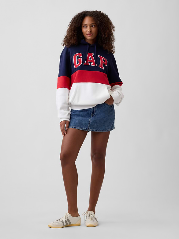 Adult Relaxed Gap Logo Colorblock Hoodie