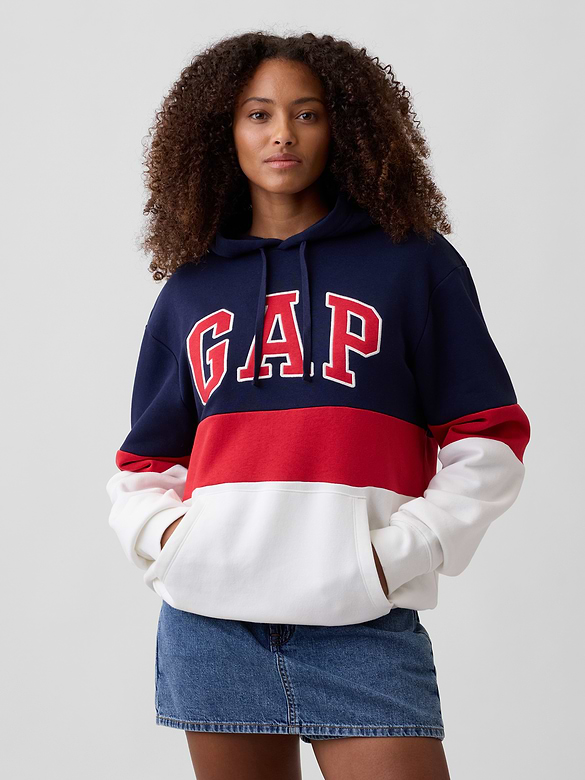 Adult Relaxed Gap Logo Colorblock Hoodie