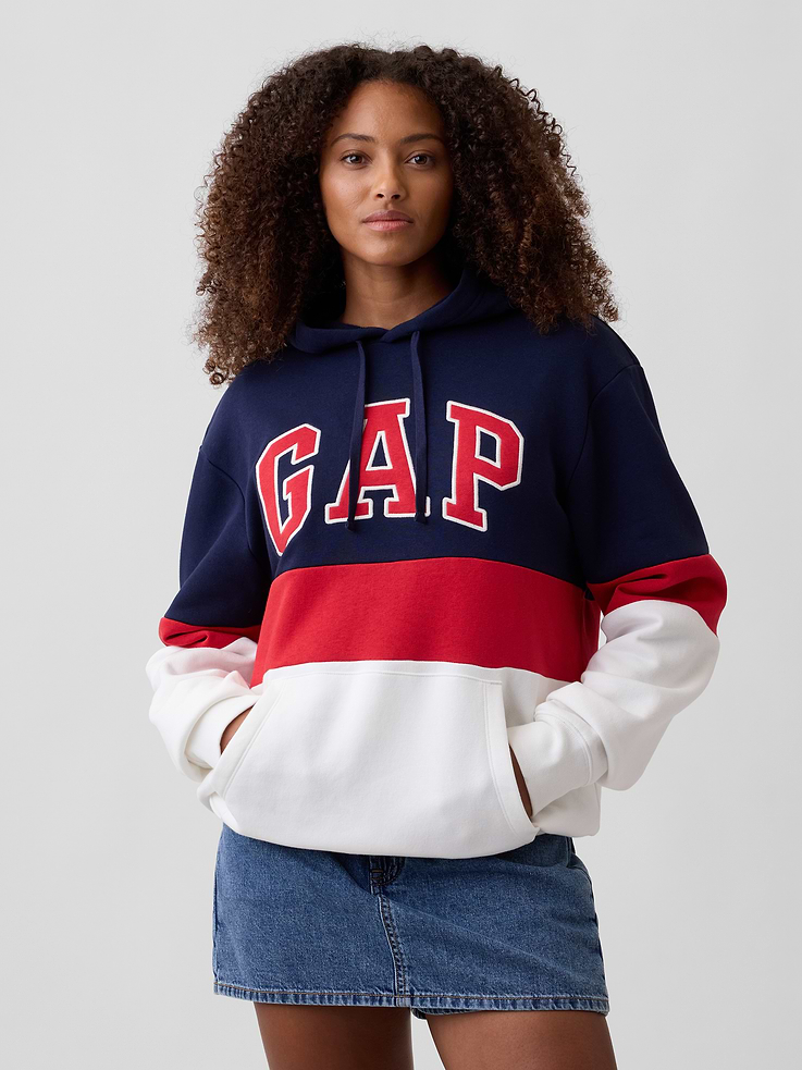 Image number 4 showing, Adult Relaxed Gap Logo Colorblock Hoodie