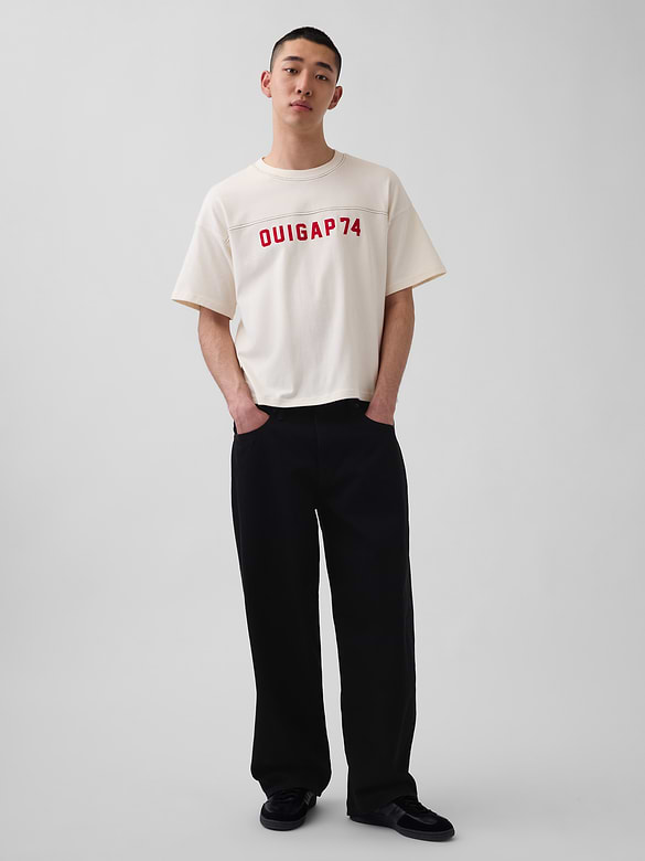 OuiGap Heavyweight Crop Logo T-Shirt