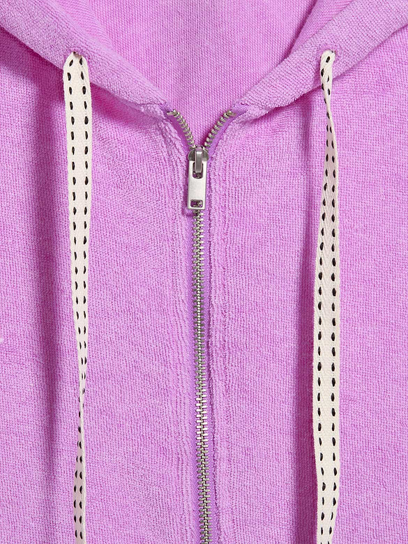 Terry Cloth Full-Zip Hoodie Sweatshirt