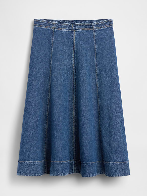 Denim Midi Tulip Skirt