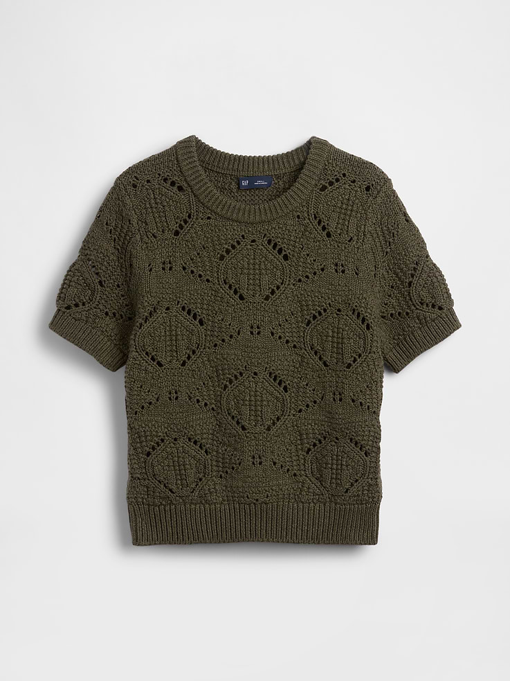Image number 5 showing, 100% Cotton Crochet Sweater