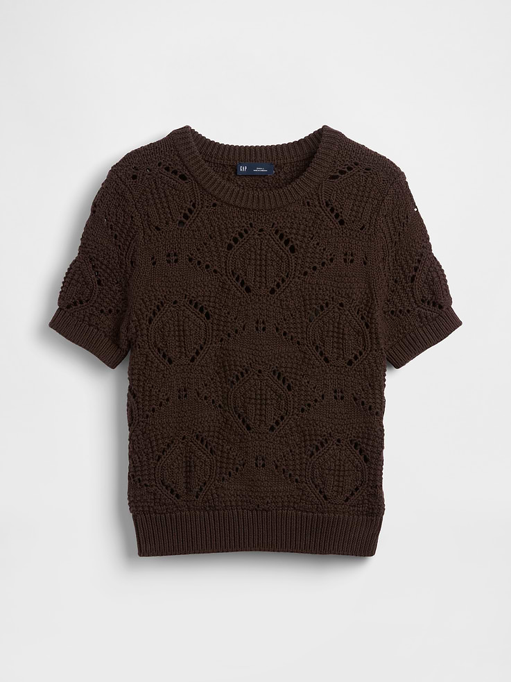 Image number 5 showing, 100% Cotton Crochet Sweater