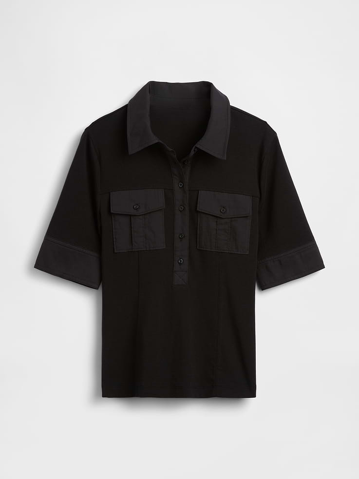 L'image numéro 5 présente T-shirt utilitaire moderne à manches au coude