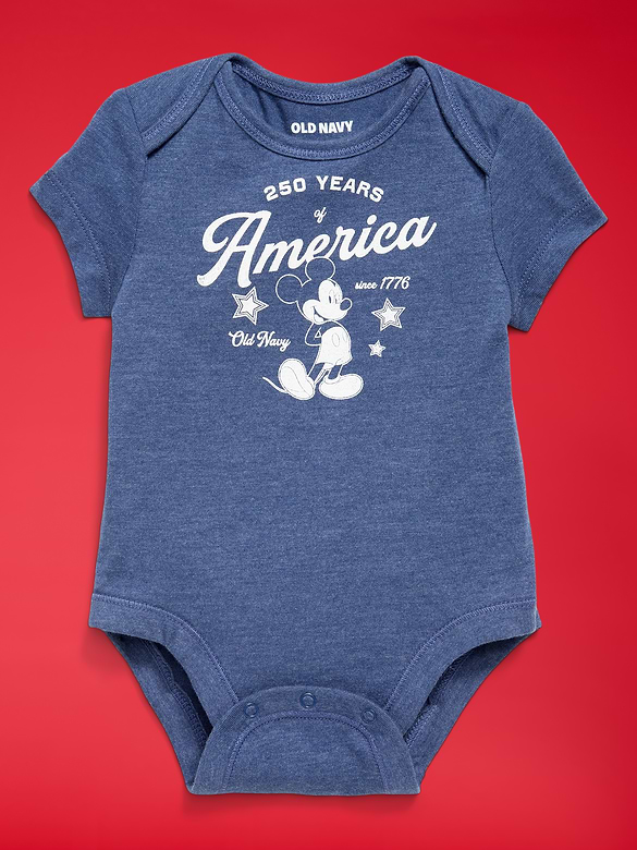 Old Navy x Disney Mickey Mouse Short-Sleeve Unisex Graphic Bodysuit for Baby