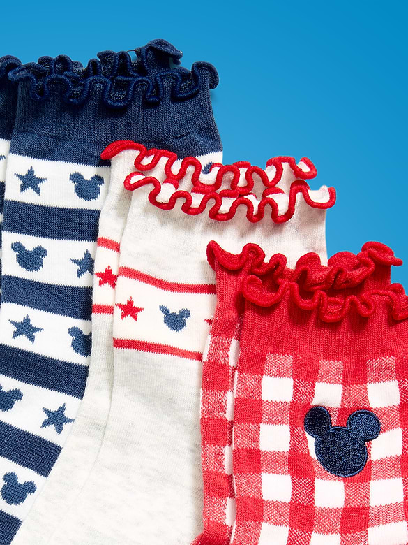 Old Navy x Disney Mickey Mouse Quarter-Crew Socks 3-Pack for Women