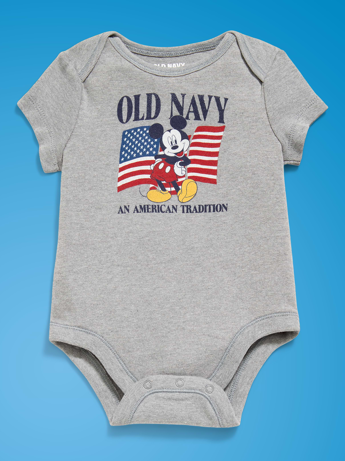 Image number 2 showing, Old Navy x Disney Mickey Mouse Short-Sleeve Unisex Graphic Bodysuit for Baby