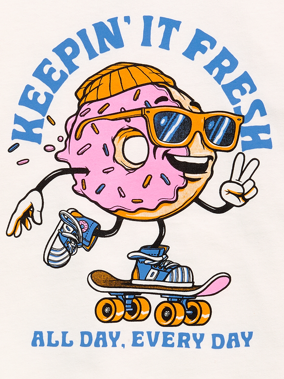 Oversized Short-Sleeve Graphic T-Shirt for Boys