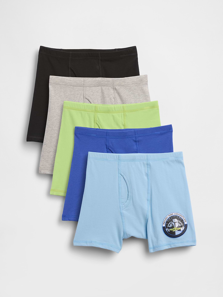 Image number 1 showing, Kids Star Wars Organic Stretch Cotton Boxer Briefs (5-Pack)