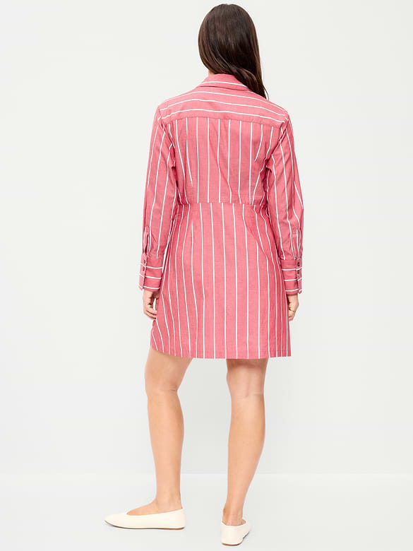 Wrap Mini Shirt Dress