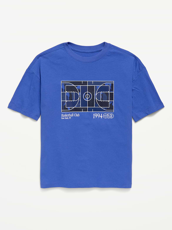 Oversized Short-Sleeve Graphic T-Shirt for Boys