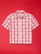 Image number 4 showing, Old Navy x Disney Mickey Mouse Short-Sleeve Plaid Shirt for Boys