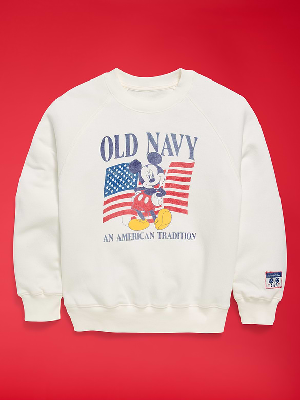 Old Navy x Disney Mickey Mouse Oversized Gender-Neutral Crew-Neck Sweatshirt for Kids