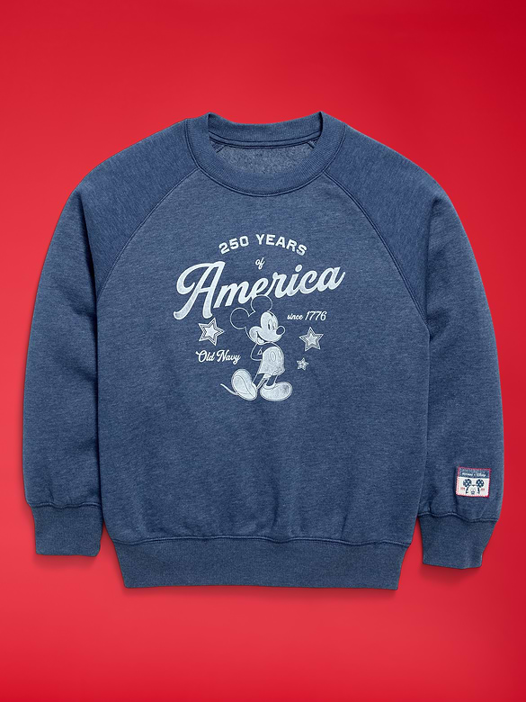Old Navy x Disney Mickey Mouse Oversized Gender-Neutral Crew-Neck Sweatshirt for Kids