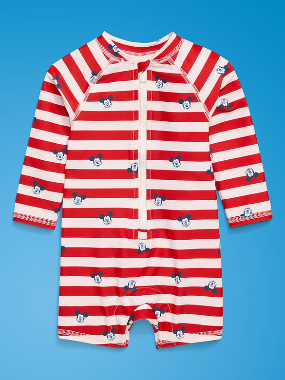Old Navy x Disney Mickey Mouse Swim Rashguard Bodysuit for Baby