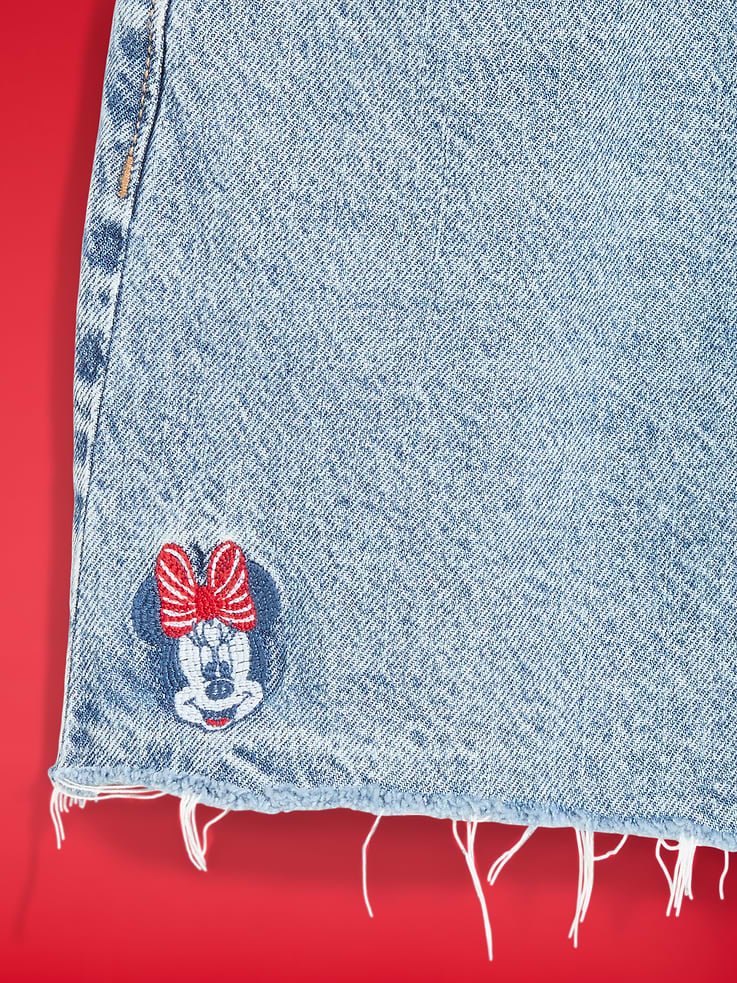Image number 6 showing, Old Navy x Disney Minnie Mouse High-Waisted OG Jean Cut-Off Shorts-- 4-inch inseam for Women
