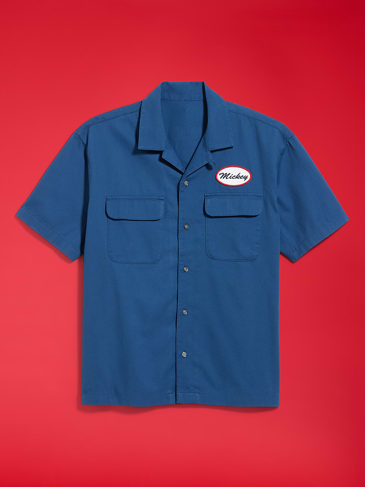 Image number 4 showing, Old Navy x Disney Mickey Mouse Short-Sleeve Twill Camp Shirt for Men