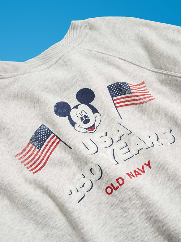 Old Navy x Disney Mickey Mouse Oversized Graphic Raglan Sweatshirt for Women