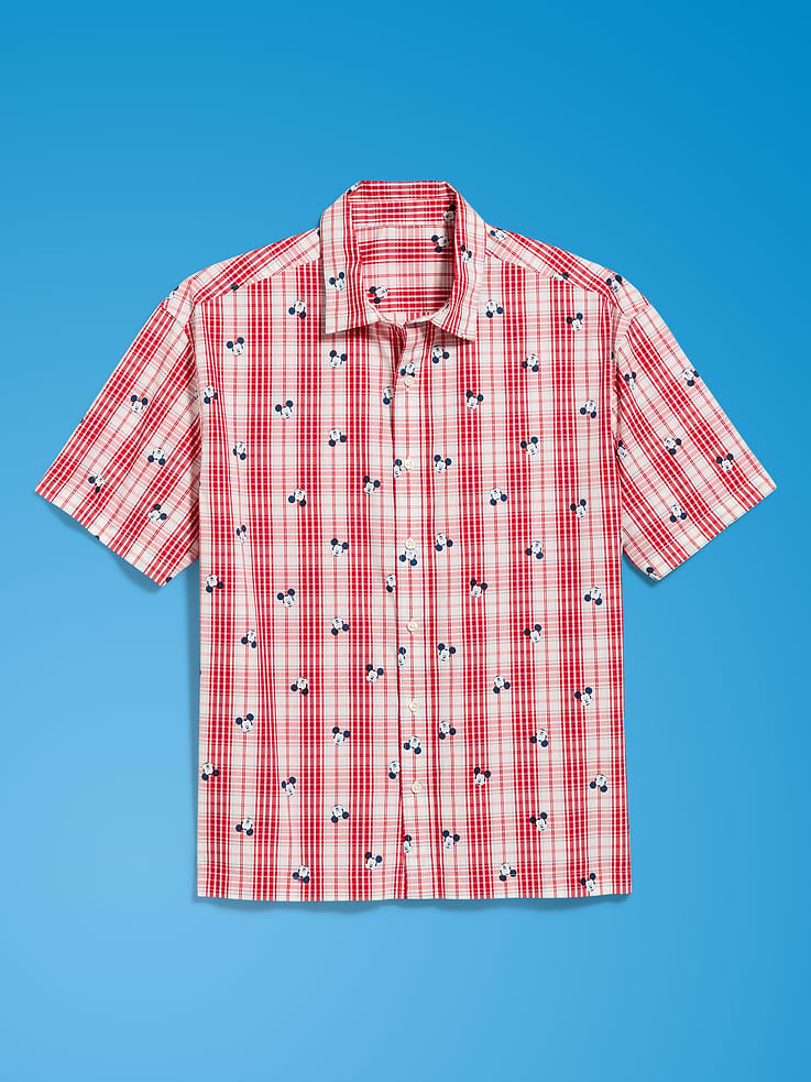 L'image numéro 4 présente Chemise à carreaux ample Mickey Mouse Old Navy x Disney pour homme
