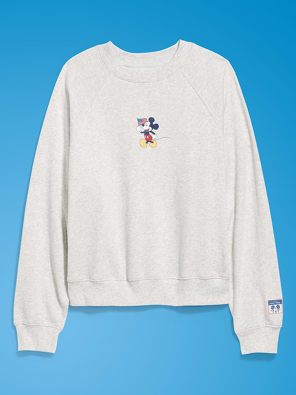 Old Navy x Disney Mickey Mouse Oversized Graphic Raglan Sweatshirt for Women