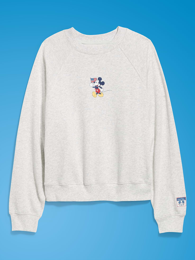 Image number 4 showing, Old Navy x Disney Mickey Mouse Oversized Graphic Raglan Sweatshirt for Women