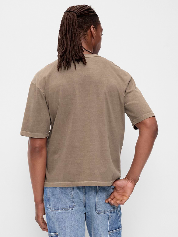 Garment-Dyed Heavyweight Cropped T-Shirt