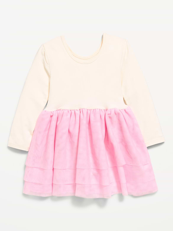 Long-Sleeve Graphic Tutu Dress for Toddler Girls