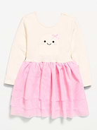 Image number 2 showing, Long-Sleeve Graphic Tutu Dress for Toddler Girls