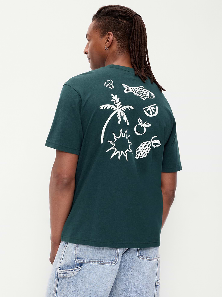 L'image numéro 2 présente T-shirt épais à imprimé