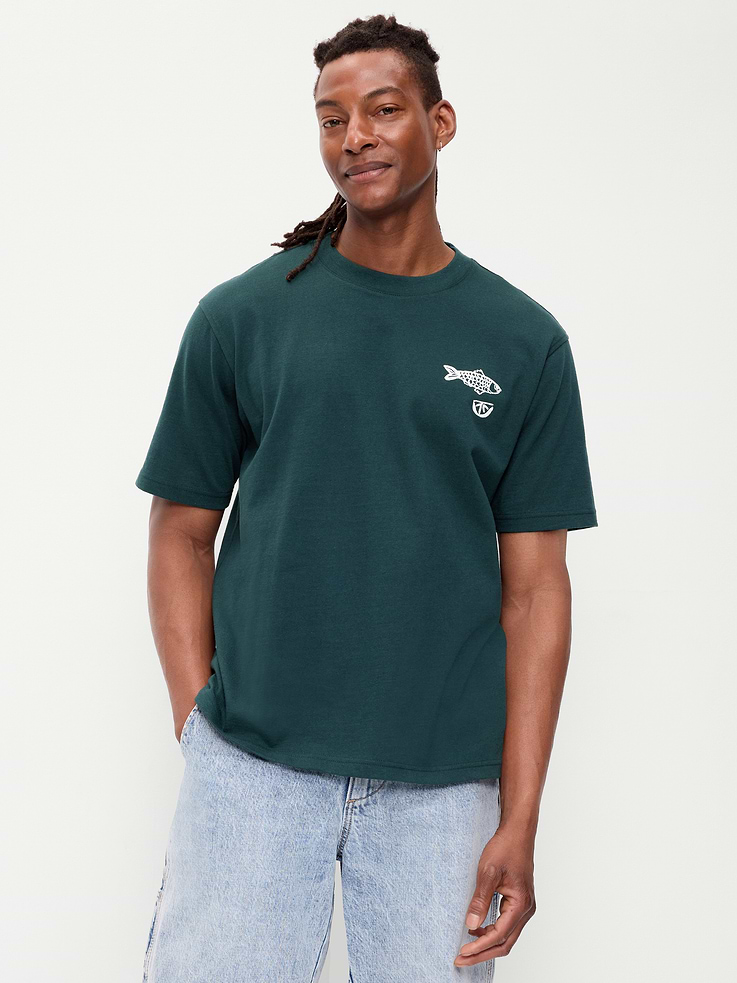 L'image numéro 1 présente T-shirt épais à imprimé
