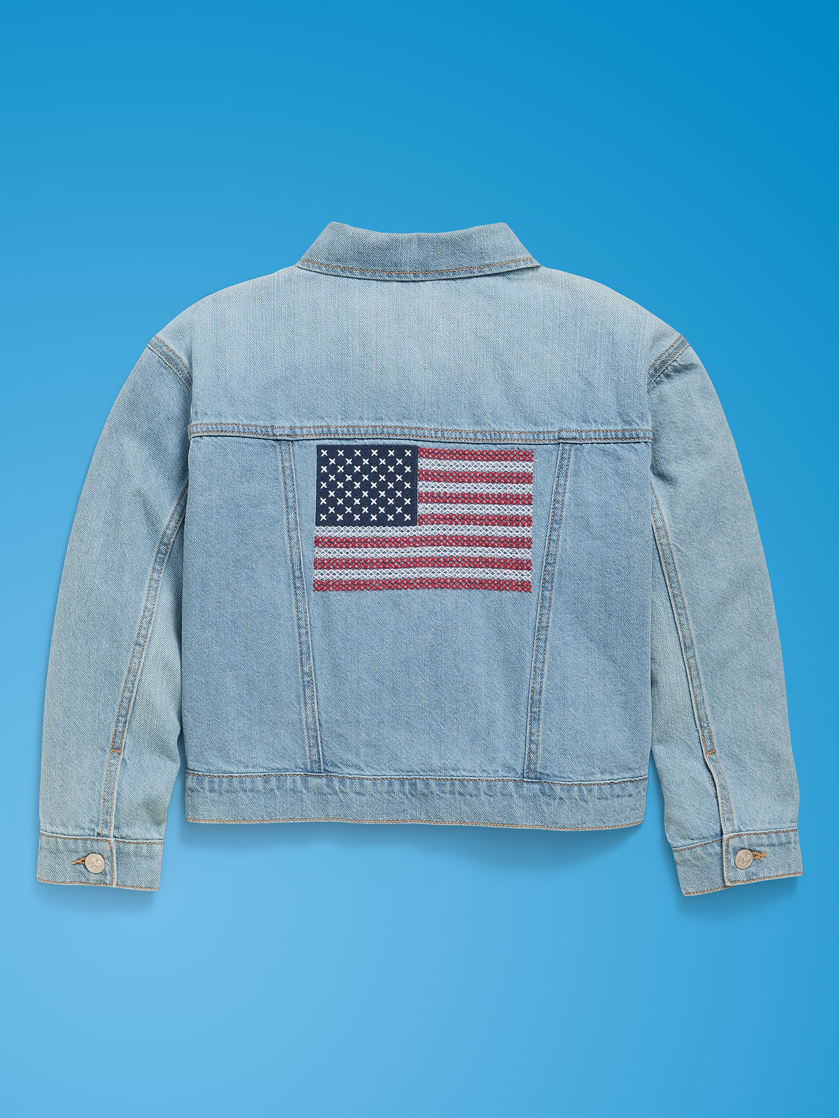 Image number 4 showing, Old Navy x Disney Mickey Mouse Gender-Neutral Denim Trucker Jacket for Kids