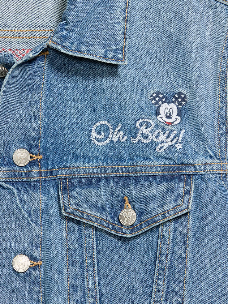 Image number 5 showing, Old Navy x Disney Mickey Mouse Denim Trucker Jacket for Adults
