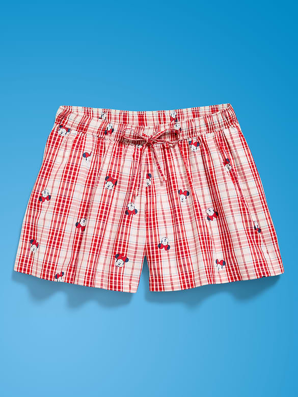 Short à carreaux à taille haute Minnie Mouse Old Navy x Disney pour fille