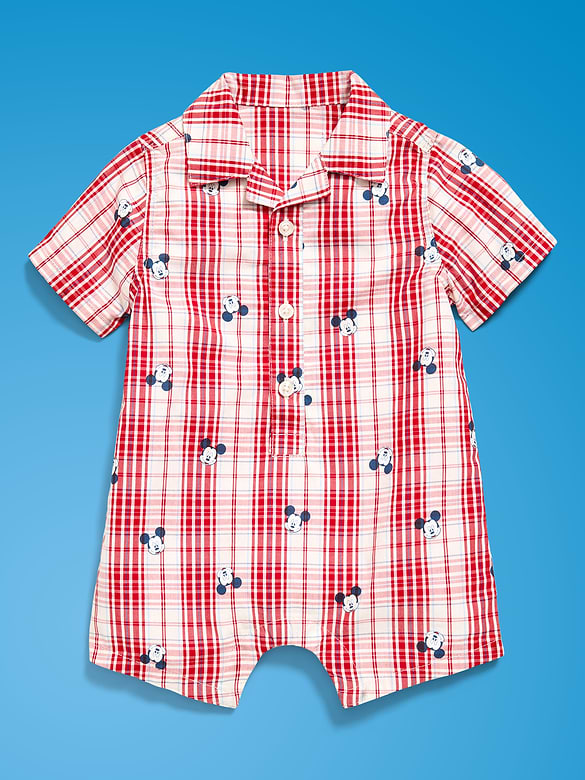 Old Navy x Disney Mickey Mouse Collared One-Piece Romper for Baby