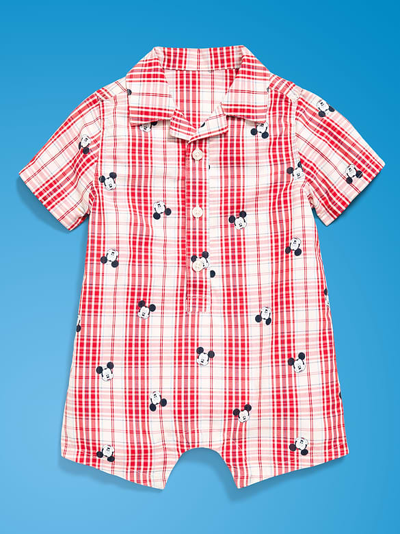 Old Navy x Disney Mickey Mouse Collared One-Piece Romper for Baby