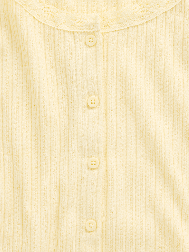 Image number 4 showing, Kids Pointelle Rib Button-Front T-Shirt