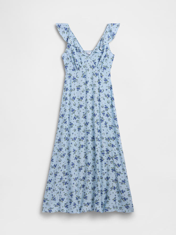 Image number 6 showing, Ruffle V-Neck Maxi Dress