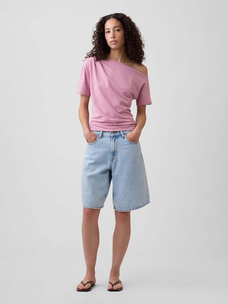Image number 3 showing, Stretch Jersey One-Shoulder Top
