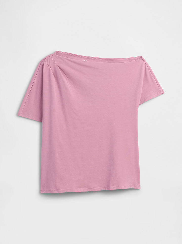 Image number 5 showing, Stretch Jersey One-Shoulder Top