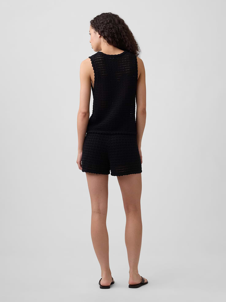 Image number 4 showing, Relaxed Pull-On Crochet Sweater Shorts