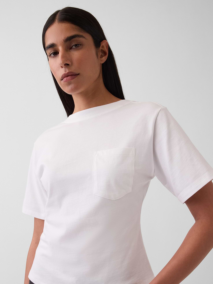 Image number 4 showing, GapStudio Scoop-Back Pocket T-Shirt
